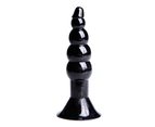 SunnyHouse Unisex Pleasure Flexible Beads Anal Sex Toy Butt Plug Insert with Suction Cup-Black