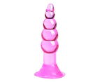 SunnyHouse Unisex Pleasure Flexible Beads Anal Sex Toy Butt Plug Insert with Suction Cup-Black