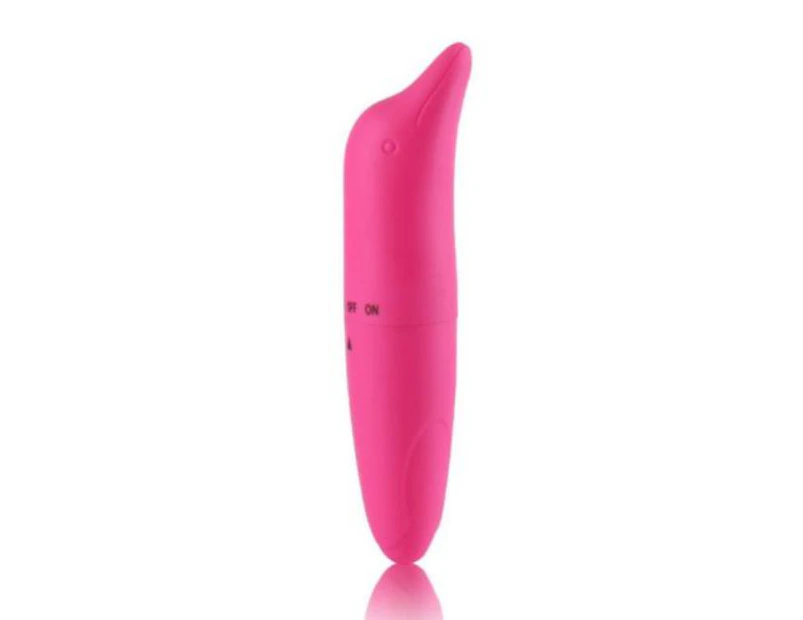 SunnyHouse ABS Mini Cute Dolphin Adult Women G-Spot Massager Masturbation Vibrator Sex Toy-Rose Red