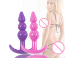 SunnyHouse Anal Beads Balls Butt Silicone Plug G-Spot Stimulation Men Woman Sex Toy Gift-Random Color