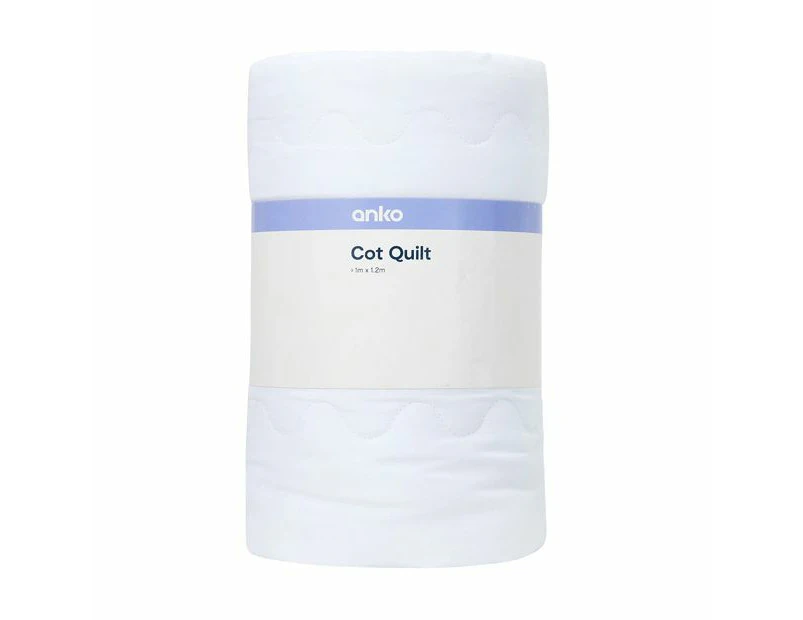 Cot Quilt - Anko - White