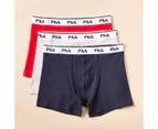 Fila 3 Pack Detroit Sports Trunks - Red