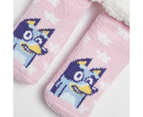 Bluey Fleece Home Socks - Pink