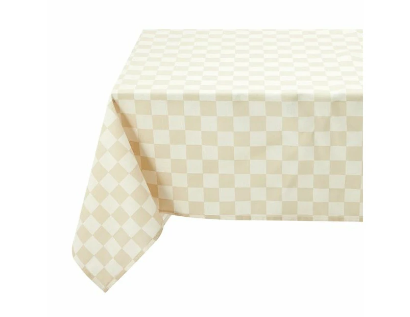 Beige Check Tablecloth - Anko