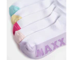 Maxx Sport Girls Low Cut Socks 5 Pack - White