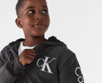 Calvin Klein Jeans Youth Boys' Sherpa Zip Hoodie - Charcoal Heather