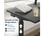 Desky Single Sit Stand Desk - White / Black Standing Computer Desk For Home Office & Study