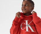 Calvin Klein Jeans Youth Boys' Old School Placement Logo Hoodie - Racing Red