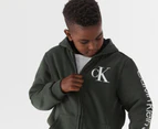 Calvin Klein Jeans Youth Boys' Sherpa Zip Hoodie - Deep Forest