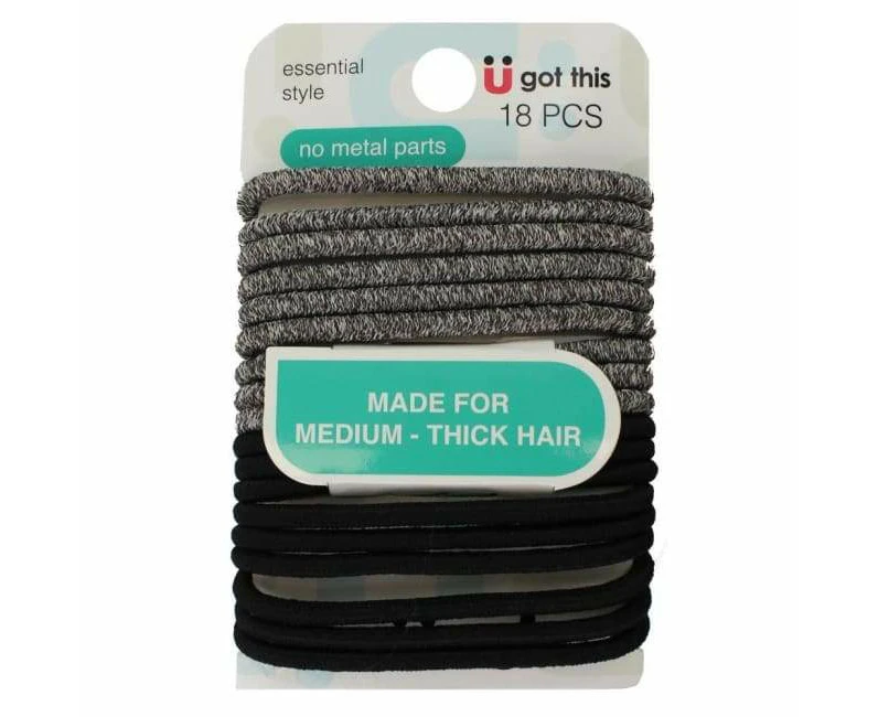 Scunci Essential Style No Metal Parts Hair Tie For Medium - Thick Hair