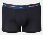 Tommy Hilfiger Men's Premium Essentials Trunks 3-Pack - Black/Blue/Pink/Antique Silver