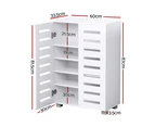 Artiss Shoe Rack Cabinet 20 Pairs 5-tier White Alster