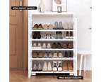 Artiss Shoe Rack Cabinet 20 Pairs 5-tier White Alster