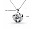 Diamond Heart Necklace Embellished With Swarovski®® Crystals