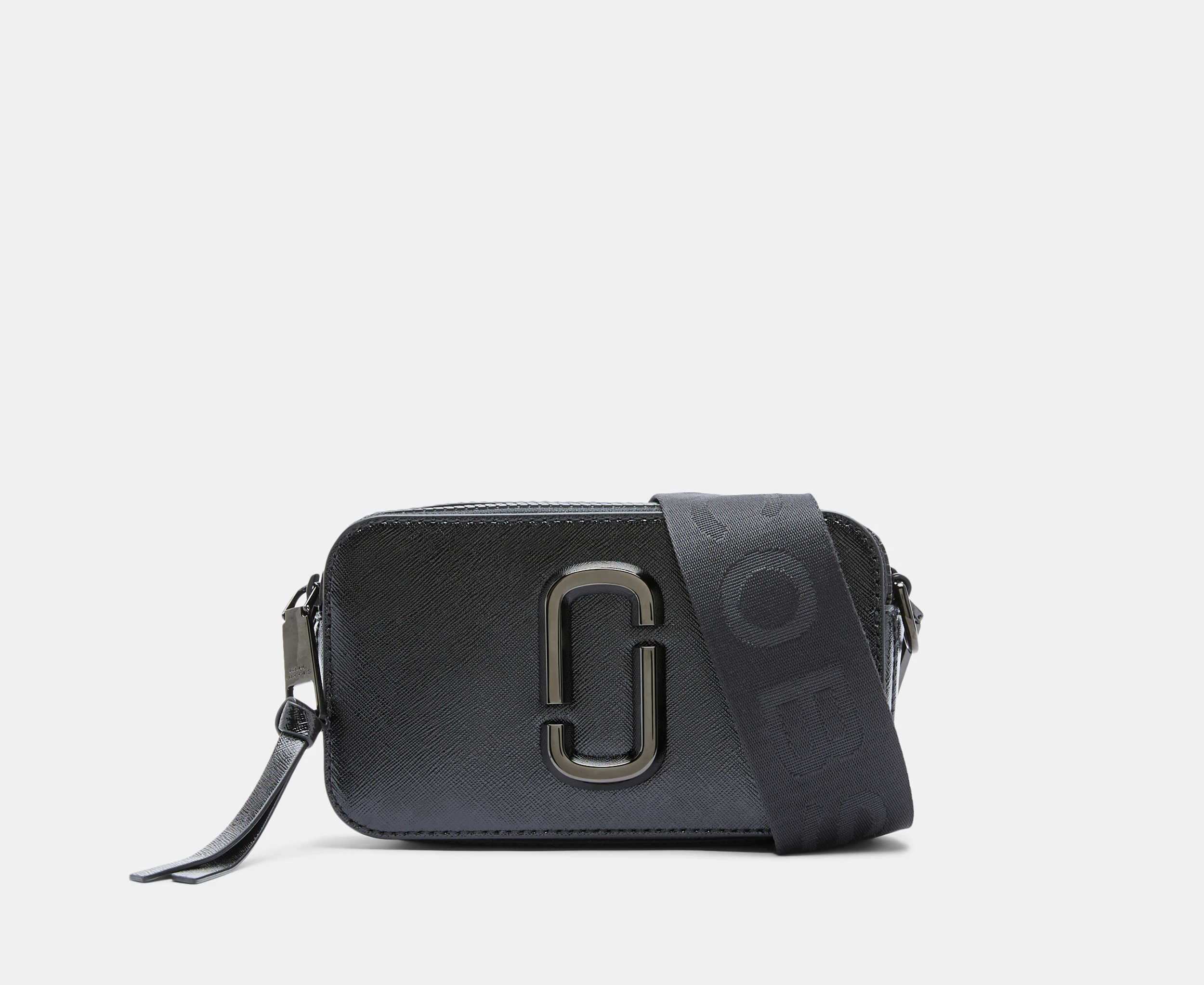 Marc Jacobs The Snapshot Leather Crossbody Bag - Black