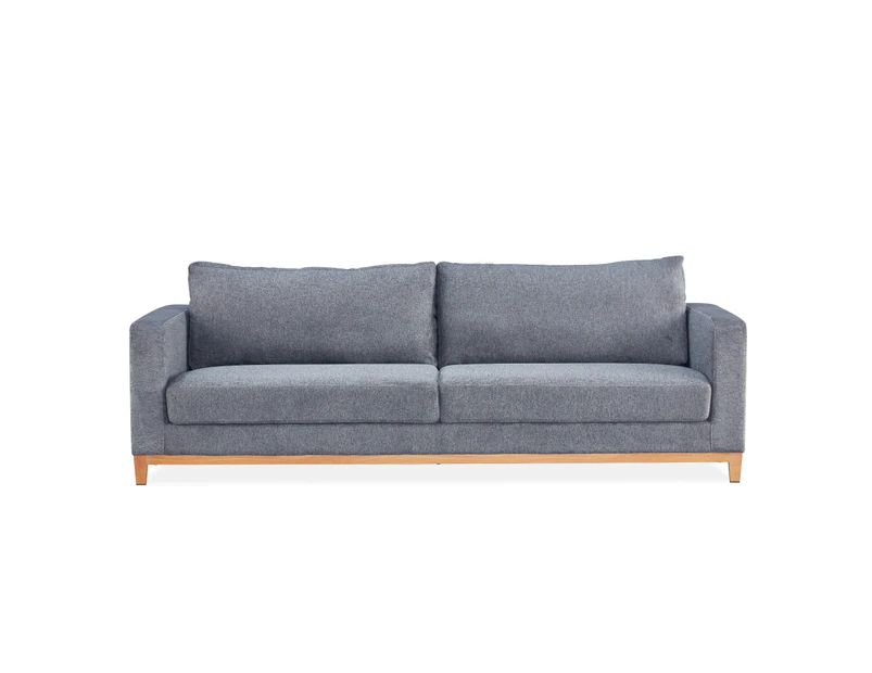 Emily 4 Seater Sofa Fabric Uplholstered Lounge Couch Grey