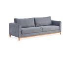 Emily 4 Seater Sofa Fabric Uplholstered Lounge Couch Grey