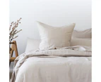 Bambury Home Living Decorative Linen Euro Pillowcase Pebble Woven 65 x 65cm