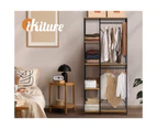 Oikiture Clothes Rack Large Open Wardrobe Garment Coat Hanging Rail 5 shelves