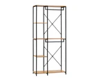 Oikiture Clothes Rack Large Open Wardrobe Garment Coat Hanging Rail 5 shelves