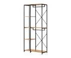 Oikiture Clothes Rack Large Open Wardrobe Garment Coat Hanging Rail 5 shelves