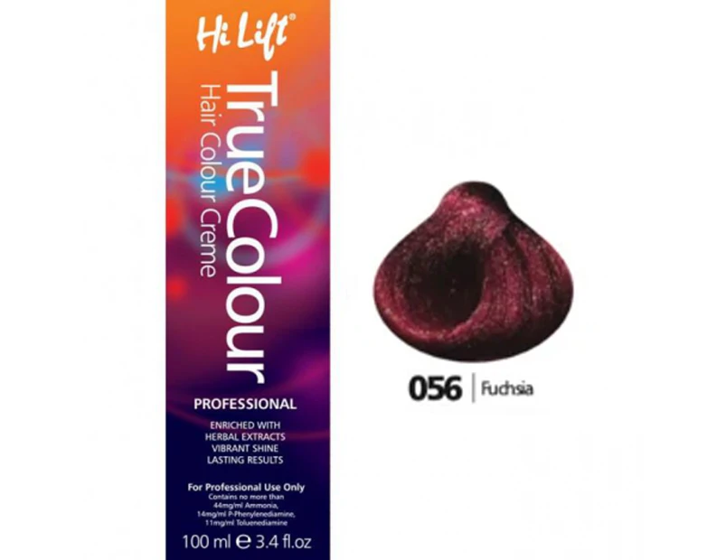 Hi Lift True Colour Permanent Hair Color Cream 056 Fuchsia Intensifier 100ml