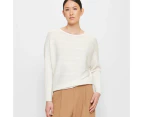 Dolman Sleeve Knit Jumper - Preview - White