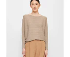 Dolman Sleeve Knit Jumper - Preview - Brown