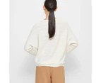 Dolman Sleeve Knit Jumper - Preview - White