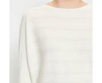 Dolman Sleeve Knit Jumper - Preview - White