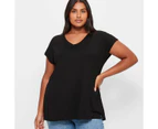 Target Plus Size V-Neck T-Shirt - Black