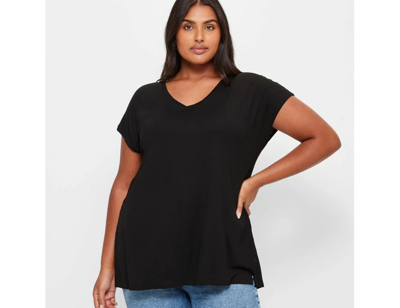 Target Plus Size V-Neck T-Shirt - Black