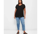 Target Plus Size V-Neck T-Shirt - Black