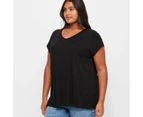 Target Plus Size V-Neck T-Shirt - Black