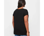 Target Plus Size V-Neck T-Shirt - Black