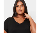 Target Plus Size V-Neck T-Shirt - Black