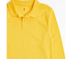 Target School Polo Long Sleeve Top - Yellow