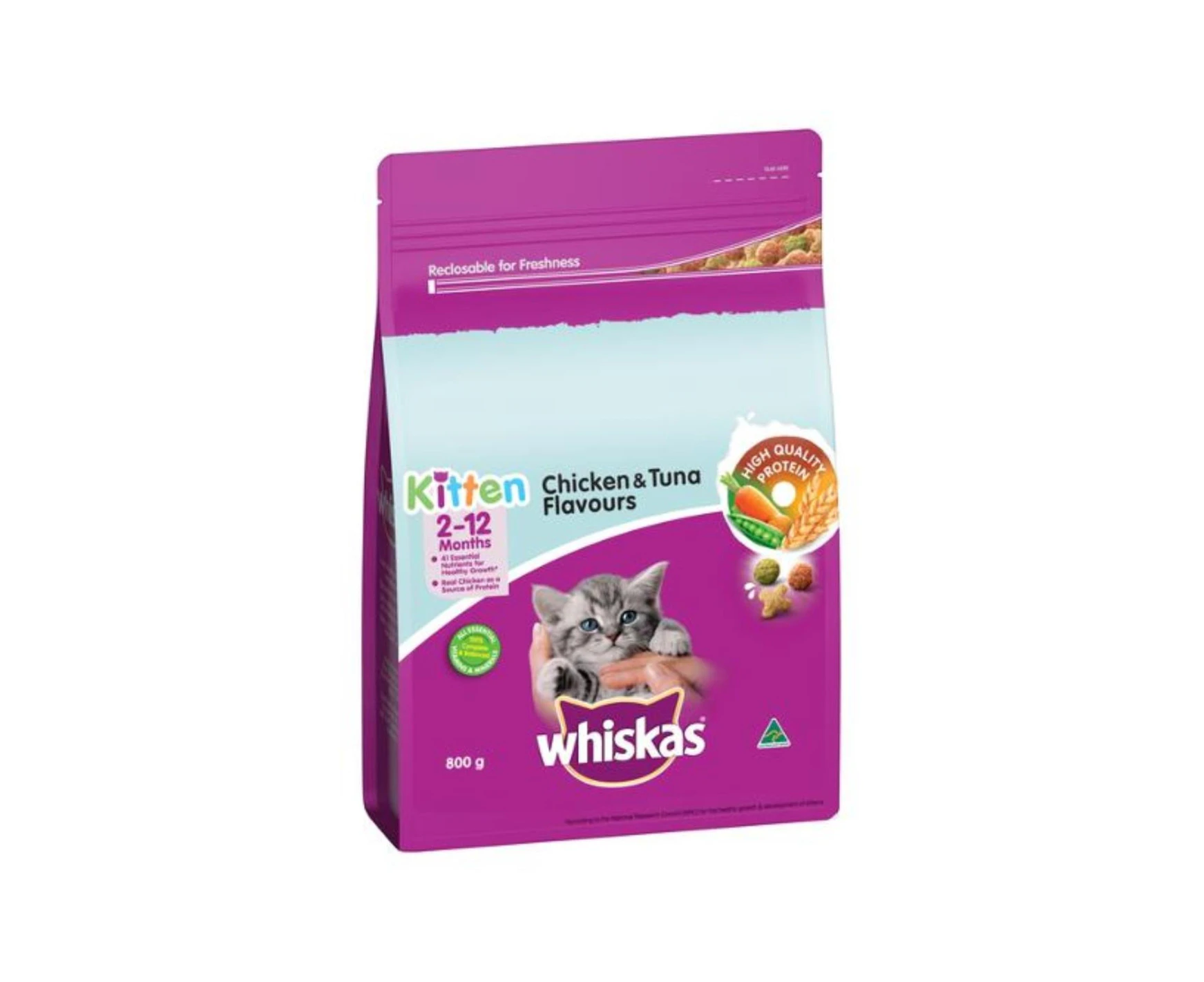 Whiskas Chicken & Tuna Kitten Food 800gm x 1