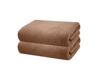 2pc Bambury Ultra soft Angove Bath Sheet 80x160cm Woodrose Cotton Woven