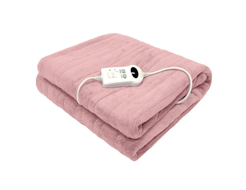 Bambury Heated Throw 120 X 160Cm - Blush