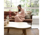 Bambury Heated Throw 120 X 160Cm - Blush