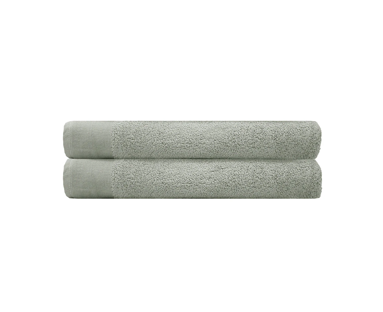 Bambury Elvire Bath Sheet 2 Pack - Sage