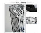 Pet Bird Cage Parrot Aviary Canary Budgie Finch Perch Black Portable Metal