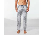 Mitch Dowd - Men's Broad Stripe Cotton Sleep Pant - Grey Marle