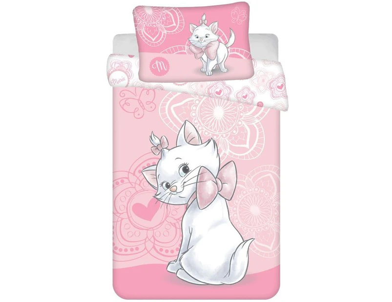 Disney Aristocats Marie Quilt Cover Set for Cot or Toddler Bed