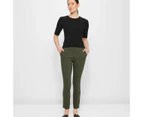 Carrie Ankle Length Bengaline Pants - Preview - Green