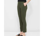 Carrie Ankle Length Bengaline Pants - Preview - Green