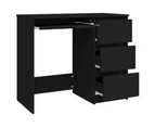 vidaXL Desk Black 90x45x76 cm Engineered Wood