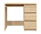 vidaXL Desk Sonoma Oak 90x45x76 cm Engineered Wood
