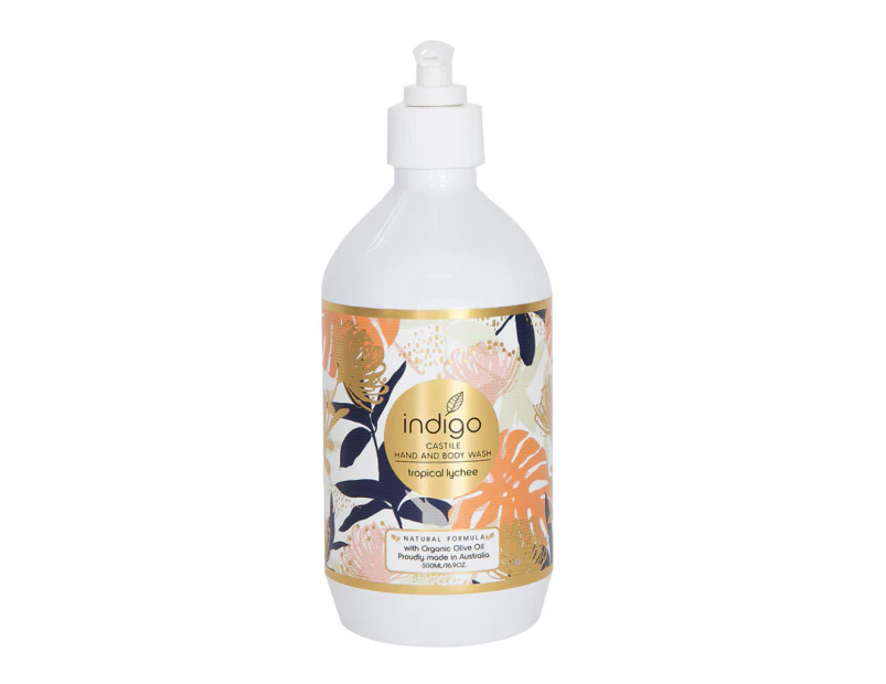 Organic Olive Oil Hand & Body Wash in Tropical Lychee 500ml